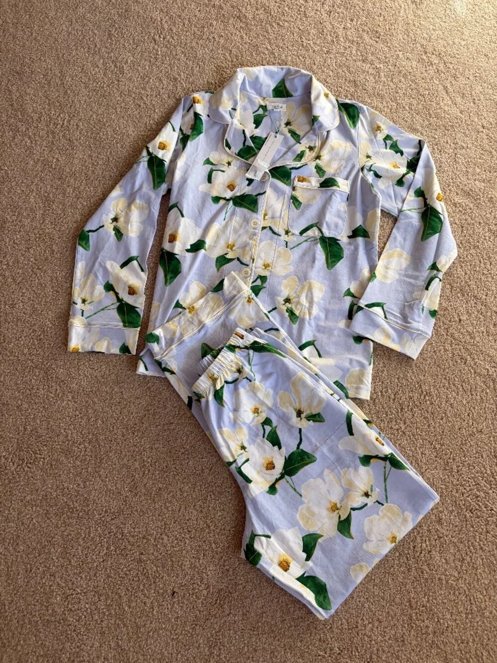 BedHead Pj Set 100% Organic Cotton Crop Pajamas Size S NWT - Picture 1 of 3